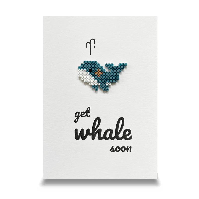 Postkarte Get Whale Soon