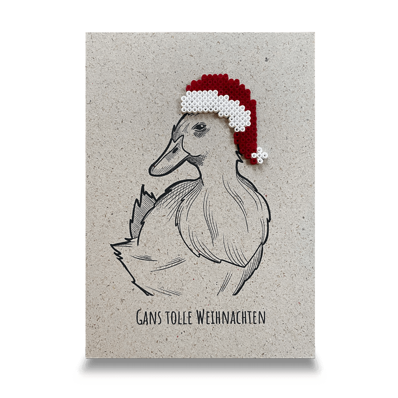 Postkarte Weihnachtsgans